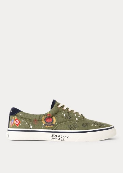 Men's Polo Ralph Lauren Graffiti Thorton Sneakers | 105397VEA